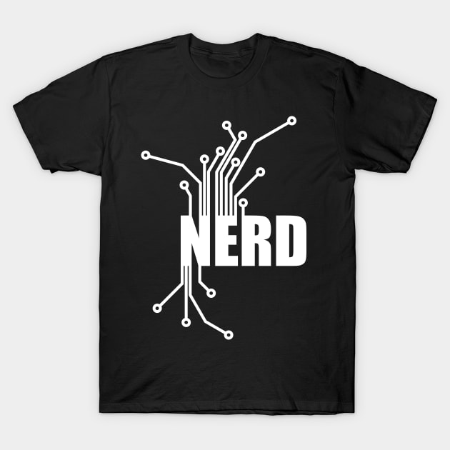 Nerd Circuit Board - Computer CPU Technology Nerd Design T-Shirt by Bohnenkern